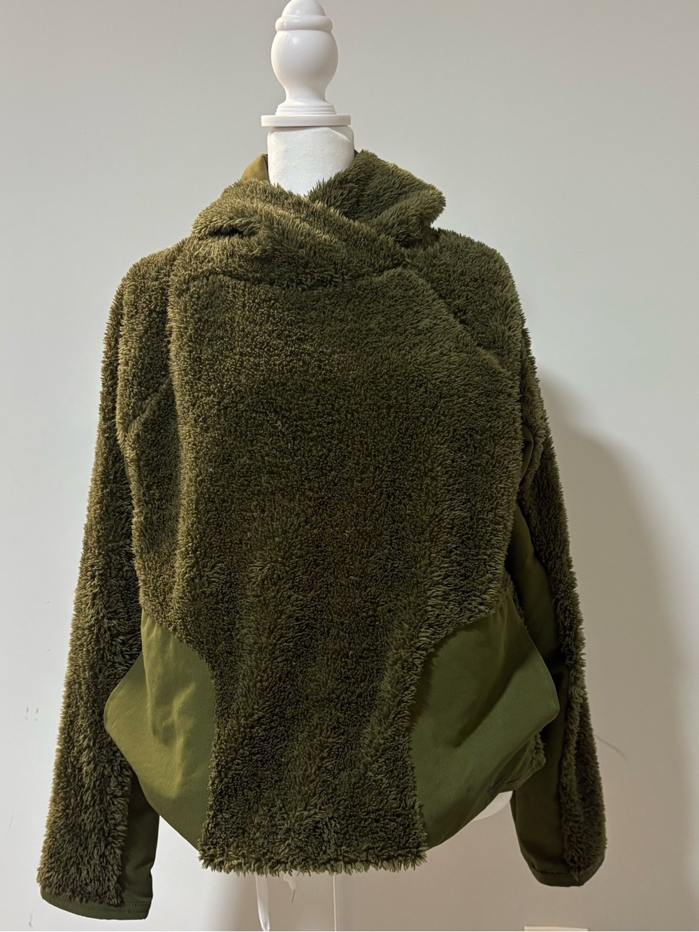 Nike Olive Green Teddy Sherpa Jacket